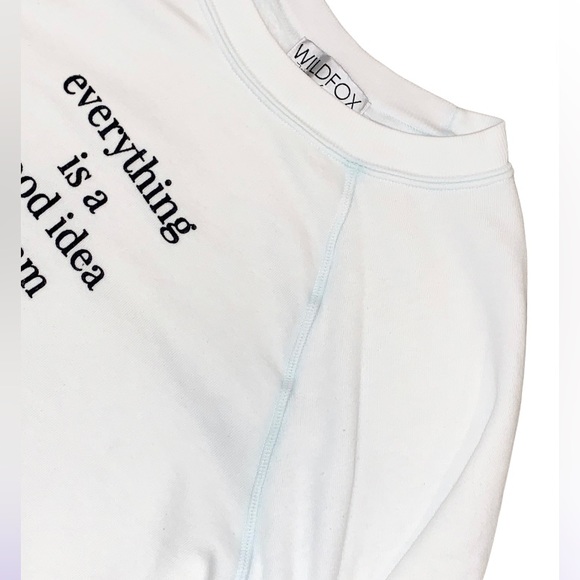 WILDFOX Everything is a good idea at 2am sweatshirt women’s size medium - Picture 5 of 12